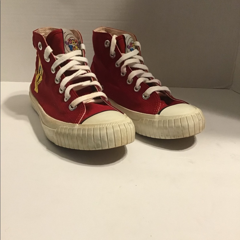 Keds Vintage (90’s) Canvas Tweety Bird High Top Sneakers - Picture 1 of 9
